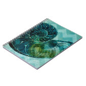 Spiral Turquoise Conch Shell Notitieboek (Linkerzijde)