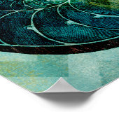Spiral Turquoise Conch Shell Poster (Hoek)
