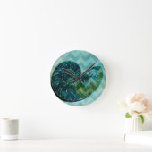 Spiral Turquoise Conch Shell Ronde Klok (Huis)