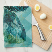 Spiral Turquoise Conch Shell Theedoek (Quarter Fold)