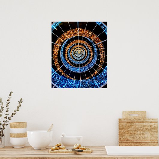 Spiral Twinkle Lights Poster – Wall Art (Keuken)