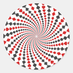 Spiral van Kaart afspelen: Ronde Sticker