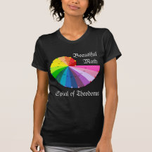 Spiral van Theodorus Beauful Wiskunde T-shirt