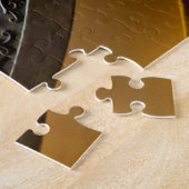 Spiral Vaticaan Art Stairway Blue Yellow Puzzle Legpuzzel (Zijkant)