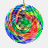 Spiral Vibes Tie Dye Kerstannament Keramisch Ornament (Voorkant)