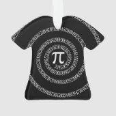 Spiral voor pi-cijfers op zwart ornament (achterkant)