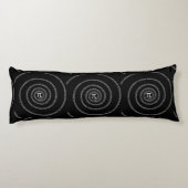 Spiral voor Pi-nummers op zwart Lichaamskussen (Achterkant)