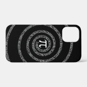 Spiral voor Pi op Elegant Black Case-Mate iPhone Case (Achterkant (horizontaal))