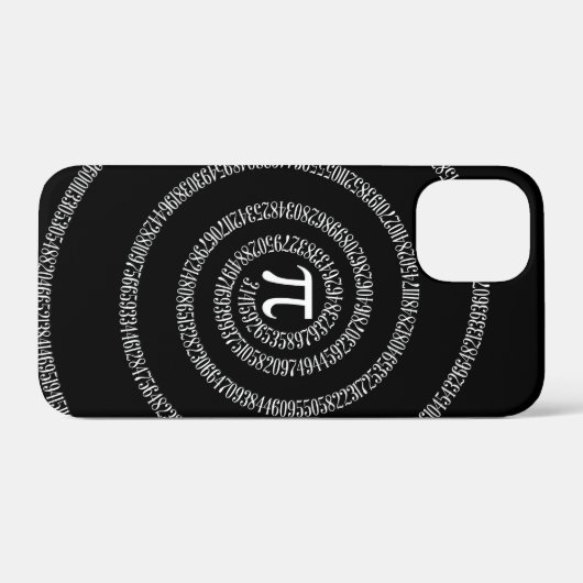 Spiral voor Pi op Elegant Black Case-Mate iPhone Case (Achterkant (horizontaal))