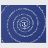 Spiral voor Pi op Navy Blue Decor Cadeaupapier (Vlak)