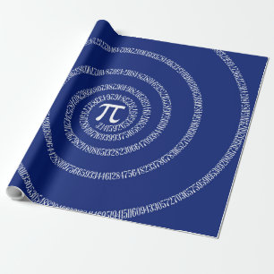 Spiral voor Pi op Navy Blue Decor Cadeaupapier