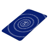Spiral voor Pi op Navy Blue Decor Magneet (Linkerzijde)