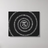 Spiral voor Pi op Solid Black Canvas Afdruk (Voorkant)