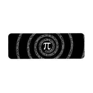 Spiral voor Pi op Solid Black Etiket