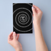 Spiral voor Pi op Solid Black Flyer (Hand)