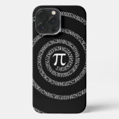 Spiral voor Pi op Solid Black iPhone Hoesje (Achterkant)