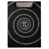 Spiral voor Pi op Solid Black Klembord (Voorkant)