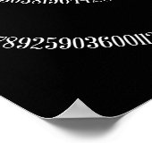 Spiral voor Pi op Solid Black Poster (Hoek)