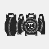 Spiral voor Pi op zwarte stijl Bedankdoosjes (Uitgevouwen)