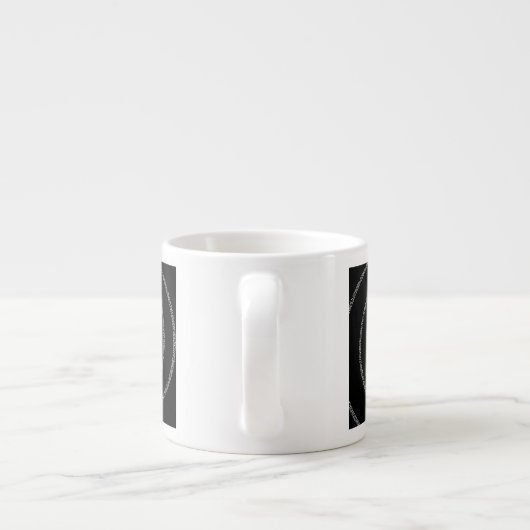 Spiral voor Pi op zwarte stijl Espresso Kop (Achterkant)