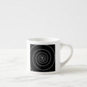 Spiral voor Pi op zwarte stijl Espresso Kop (Rechts)