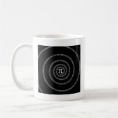 Spiral voor Pi op zwarte stijl Koffiemok (Links)