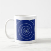 Spiral voor Pi Typografie op Blue Koffiemok (Links)