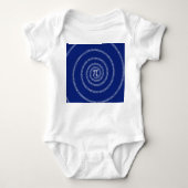 Spiral voor Pi Typografie op Blue Romper (Voorkant)