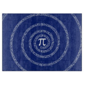 Spiral voor Pi Typografie op Blue Snijplank (Voorkant)