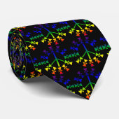 Spiral voor Rainbow Peace Sign Stropdas (Opgerold)