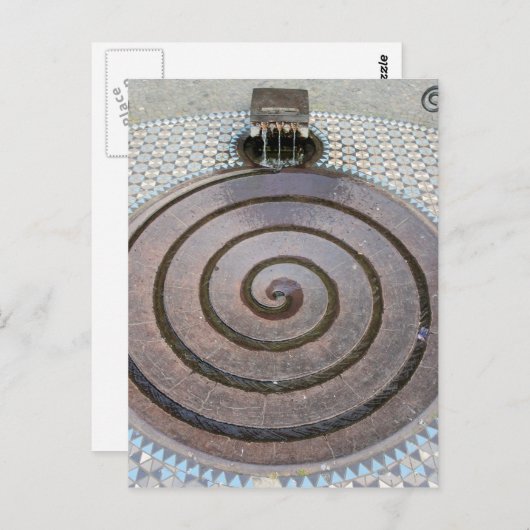 Spiral Water Fountain - Koln, Briefkaart van Duits (Voorkant / Achterkant)
