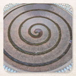 Spiral Water Fountain - Koln, Duitsland - Onderzet Kartonnen Onderzetters