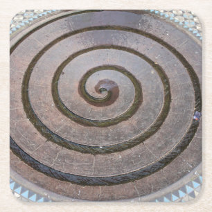 Spiral Water Fountain - Koln, Duitsland - Onderzet Kartonnen Onderzetters