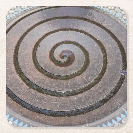 Spiral Water Fountain - Koln, Duitsland - Onderzet Kartonnen Onderzetters (Voorkant)