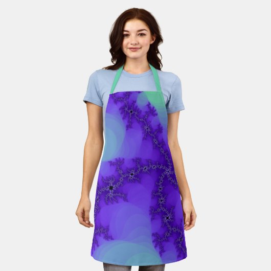 Spiral Waves Fractal Apron Schort (Gedragen)