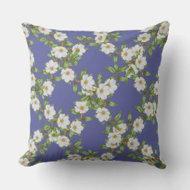 Spiral White Flowers Sierkussen