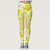 Spiral Yellow Leggings (Voorkant)