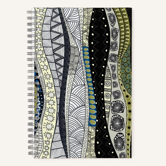 Spiral Zen Waves Notebook Notitieboek (Voorkant)