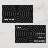 Spiral - zwart en Dk grijs Visitekaartje (Voorkant / Achterkant)