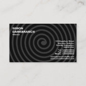 Spiral - zwart en Dk grijs Visitekaartje (Achterkant)