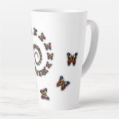 Spirale Butterflies Latte Mok (Rechterhoek)