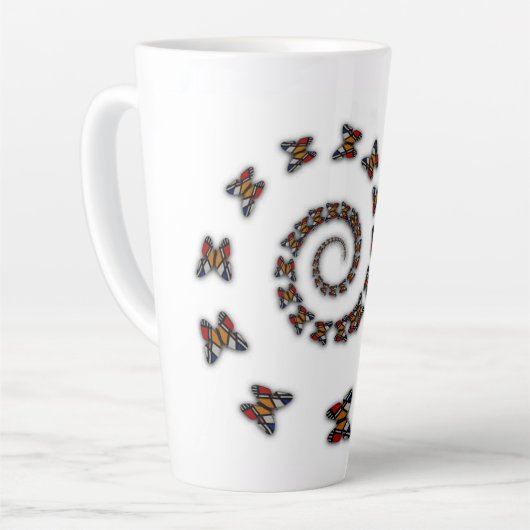 Spirale Butterflies Latte Mok (Linkerhoek)