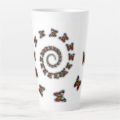 Spirale Butterflies Latte Mok (Voorkant)
