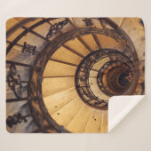 Spirale cirkeltrap trappen oude bouwtrap sherpa deken (Voorkant (horizontaal))