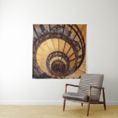 Spirale cirkeltrap trappen oude bouwtrap wandkleed (In situ)