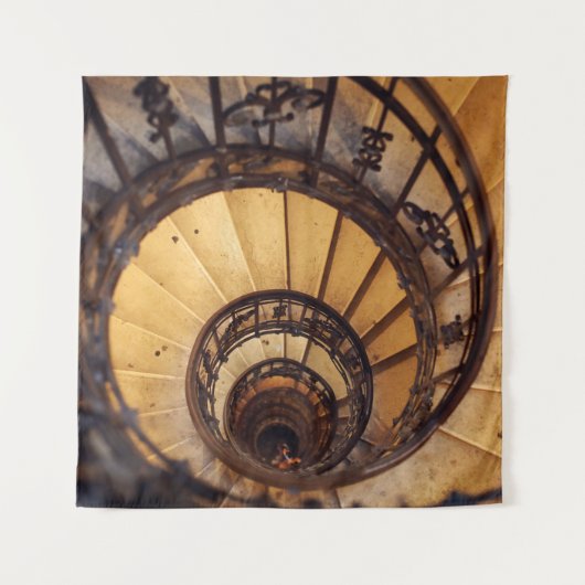 Spirale cirkeltrap trappen oude bouwtrap wandkleed (Voorkant)
