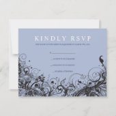 SPIRALE EN STARS Joodse bruiloft Reply Card RSVP Kaartje (Voorkant)