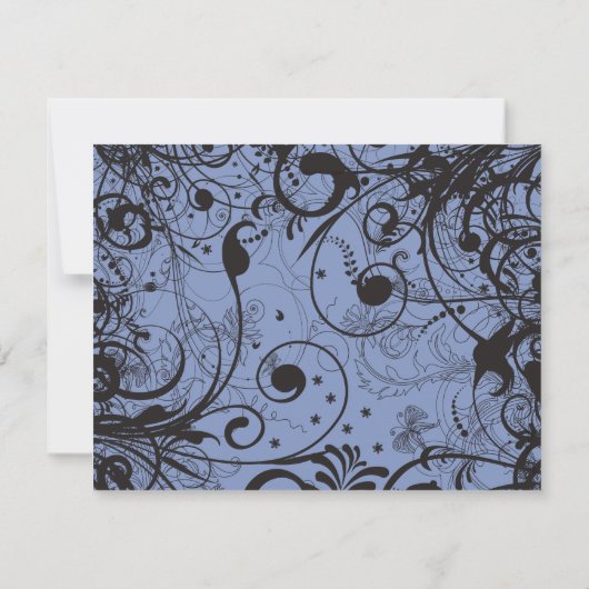 SPIRALE EN STARS Joodse bruiloft Reply Card RSVP Kaartje (Achterkant)