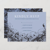 SPIRALE EN STARS Joodse bruiloft Reply Card RSVP Kaartje (Voorkant / Achterkant)