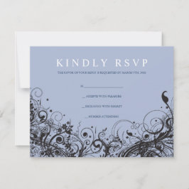 SPIRALE EN STARS Joodse bruiloft Reply Card RSVP Kaartje